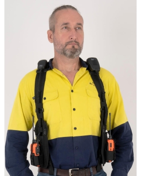 Two Ants Ghost Double Two Way Radio Phone Side Holster with Pockets