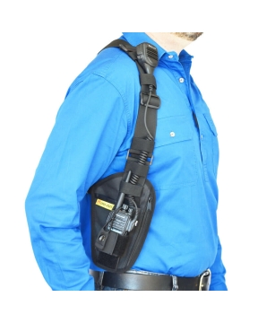 Two Ants Ghost Single Right - Two Way Radio Phone Side Holster with Zipper Pocket