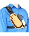 Two Ants Trap Jaw V3.0 Right Orange - Enclosed Two Way Radio Phone Chest Holster with Zipper Pocket