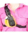 Two Ants Worker Right Orange - Adjustable Compact Two Way Radio Phone Chest Holster